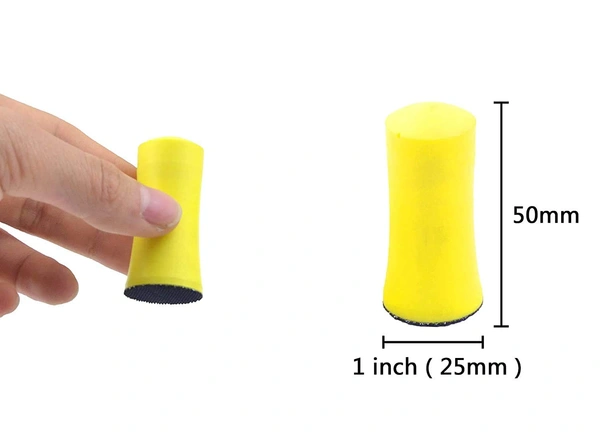 DIY Crafts Pack Of 2 Pcs, Hand Hook & Loop Backing Pad, 1" Inch (25mm) PU Foam Hand Hook & Loop Back-up Sanding Pads Abrasive Tools for Man(Pack Of 2 Pcs, Hand Hook & Loop Backing Pad) - Pack Of 2 Pcs, Hand Hook & Loop Backing Pad