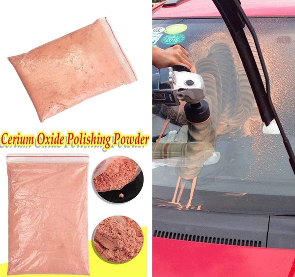 DIY Crafts Grm, Red Colour, Glass Mirrors Composite Polishing Cerium Oxide Powder Abrasive Tool For Car Windows Home/Office Window/Balcony Any Type Gl(Grm, Red Colour) - Pack Of 200g (Grm), Red Colour