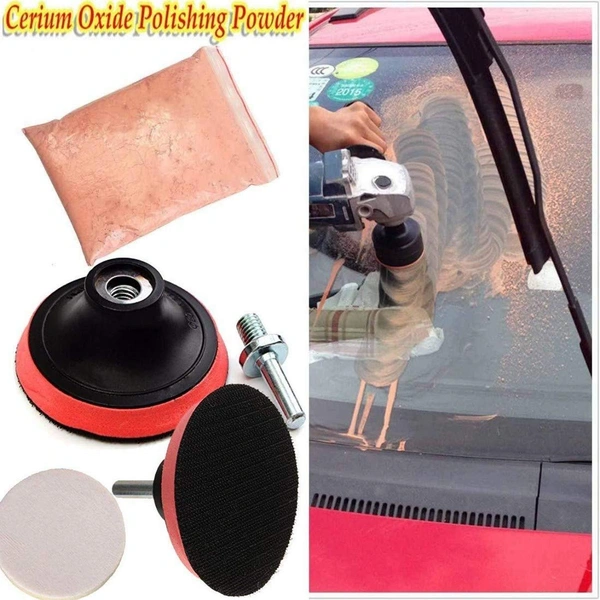 DIY Crafts 1 Kit 100 Grm, 3" inch Combo Cleaning Kit., Polishes Set 1-7" Drill Buffing Buffer Polishing Pad Kit, Backing Pad Adapter Power Too (1 Kit 100 Grm, 3" inch Combo Cleaning Kit.) - 1 Kit 100 Grm, 3" inch Combo Cleaning Kit.