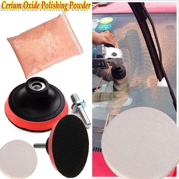 DIY Crafts 1 Kit 100 Grm, 3" inch Combo Cleaning Kit., Polishes Set 1-7" Drill Buffing Buffer Polishing Pad Kit, Backing Pad Adapter Power Too (1 Kit 100 Grm, 3" inch Combo Cleaning Kit.) - 1 Kit 100 Grm, 3" inch Combo Cleaning Kit.