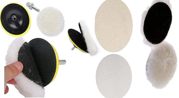DIY Crafts 1 Kit, 1x Set, Felt Backer Pad Nut For Composite Polishing Cerium Oxide Powder Glass Mirror Balcony Look Old Glass Cleaning Pow (1 Kit, 1x Set) - 1 Kit, 1x Set