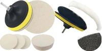 DIY Crafts 1 Set, 5" inch Backing + Felt Pad + Nut, Wax Car Polishing Buffing Pad Wool Pad Kit and Felt Pads w (1 Set, 5" inch Backing + Felt Pad + Nut) - 1 Set, 5" inch Backing + Felt Pad + Nut
