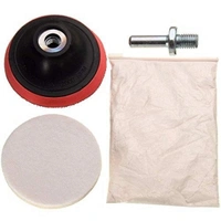 DIY Crafts 1 Kit 600 Grm, 3" inch Combo Cleaning Kit., Polishes Set 1-7" Drill Buffing Buffer Polishing Pad Kit, Backing Pad Adapter Power Too(1 Kit 600 Grm, 3" inch Combo Cleaning Kit.) - 1 Kit 600 Grm, 3" inch Combo Cleaning Kit.