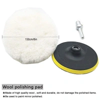 DIY Crafts 1 Kit, 7" inch Wool-Backer Pad+M10/14, Polishing Buffer Wool and Wheel Polishing Pad Woolen Polishing Waxing Backer Pads Kit wi (1 Kit, 7" inch Wool-Backer Pad+M10/14) - 1 Kit, 7" inch Wool-Backer Pad+M10/14