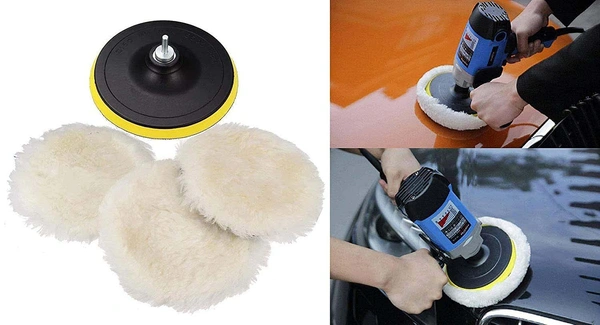DIY Crafts 1 Kit, 7" inch Wool-Backer Pad+M10/14, Polishing Buffer Wool and Wheel Polishing Pad Woolen Polishing Waxing Backer Pads Kit wi (1 Kit, 7" inch Wool-Backer Pad+M10/14) - 1 Kit, 7" inch Wool-Backer Pad+M10/14