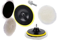 DIY Crafts 1 Kit With 1 Wool Pad Kit, 5" inch, Wool Pad Wool Pad Disc Backing Pad Disc Hoop Loop Polishing Wax Sanding Pad Cleaning Pad Kits M10/1(1 Kit With 1 Wool Pad Kit, 5" inch) - 1 Kit With 1 Wool Pad Kit, 5" inch