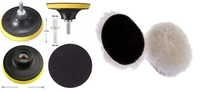 DIY Crafts 1 Kit With 1 Wool Pad Kit, 5" inch, Wool Pad Wool Pad Disc Backing Pad Disc Hoop Loop Polishing Wax Sanding Pad Cleaning Pad Kits M10/1(1 Kit With 1 Wool Pad Kit, 5" inch) - 1 Kit With 1 Wool Pad Kit, 5" inch