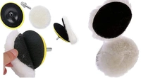 DIY Crafts 1 Kit With 2 Wool Pad Kit, 3" inch, Wool Pad Wool Pad Disc Backing Pad Disc Hoop Loop Polishing Wax Sanding Pad Cleaning Pad Kits M10/1(1 Kit With 2 Wool Pad Kit, 3" inch) - 1 Kit With 2 Wool Pad Kit, 3" inch