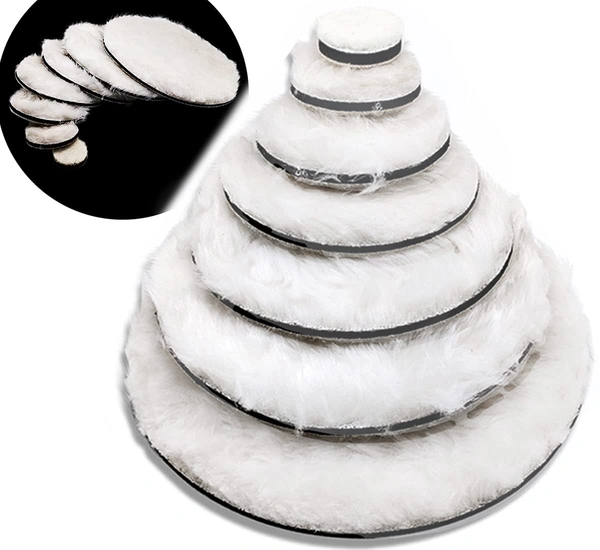 DIY Crafts 1 Pc, 3" inch Wool Felt Fur Pad Only, Only Wool Pad Wheel Polishing Pad Woolen Polishing Waxing Backer Pads M10/14 Drill U (1 Pc, 3" inch Wool Felt Fur Pad Only) - 1 Pc, 3" inch Wool Felt Fur Pad Only