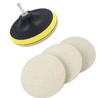 DIY Crafts Felt Pad Only For Drill Thread Sucker Wool Cleaning Polishing Sponge Set Backer Pad Universal Nut Felt Pad - (Only Felt Pad) (1 Pc, 3" inch Only Felt Pads) - 1 Pc, 3" inch Only Felt Pads