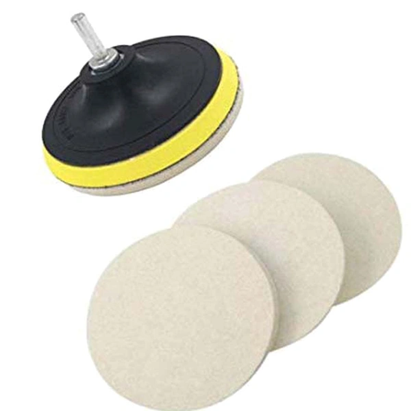 DIY Crafts Felt Pad Only For Drill Thread Sucker Wool Cleaning Polishing Sponge Set Backer Pad Universal Nut Felt Pad - (Only Felt Pad) (1 Pc, 3" inch Only Felt Pads) - 1 Pc, 3" inch Only Felt Pads