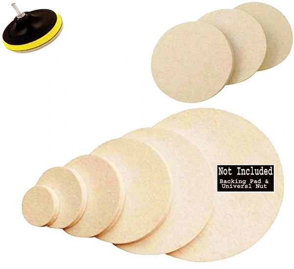 DIY Crafts Felt Pad Only For Drill Thread Sucker Wool Cleaning Polishing Sponge Set Backer Pad Universal Nut Felt Pad - (Only Felt Pad) (1 Pc, 3" inch Only Felt Pads) - 1 Pc, 3" inch Only Felt Pads