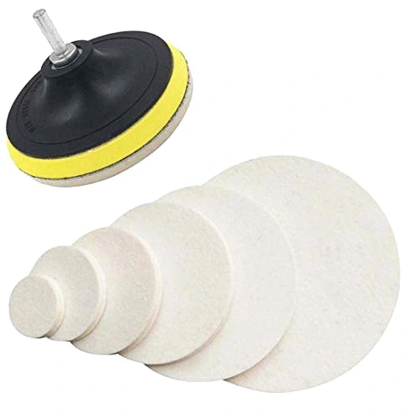 DIY Crafts Felt Pad Only For Drill Thread Sucker Wool Cleaning Polishing Sponge Set Backer Pad Universal Nut Felt Pad - (Only Felt Pad) (1 Pc, 3" inch Only Felt Pads) - 1 Pc, 3" inch Only Felt Pads