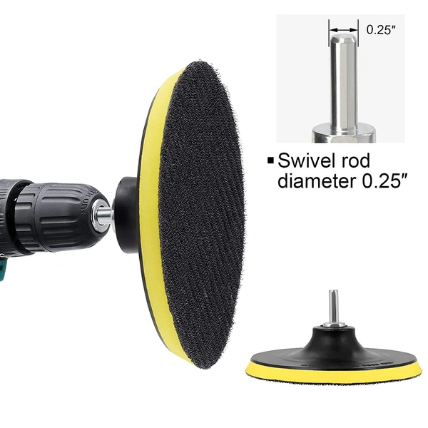 DIY Crafts 1 Pc, 5" inch Only Backing Pad, Only Backer Pad Wool Polishing Buffing Waxing Pad Plate M10/14 Connector Cleaning Tools Buffer Wax Appli (1 Pc, 5" inch Only Backing Pad) - 1 Pc, 5" inch Only Backing Pad