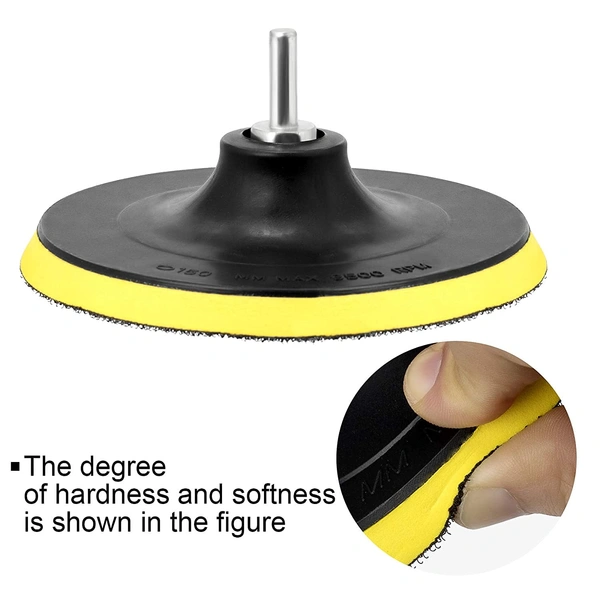 DIY Crafts 1 Pc, 5" inch Only Backing Pad, Only Backer Pad Wool Polishing Buffing Waxing Pad Plate M10/14 Connector Cleaning Tools Buffer Wax Appli (1 Pc, 5" inch Only Backing Pad) - 1 Pc, 5" inch Only Backing Pad