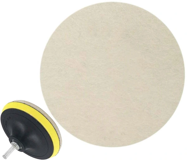 DIY Crafts 5 Pcs, 5inch Only Felt Pad, Backing Pad Universal Nut Wool Polishers Polishing Clean Buffing Pad Bonnet for Upholstery Care, Furniture 1/2/3/4/5/6/7inch(5 Pcs, 5inch Only Felt Pad) - 5 Pcs, 5" inch Only Felt Pad