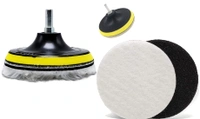 DIY Crafts 5 Pcs, 6" inch Fur Felt Pad Only, 1-7" inch Fur Felt Pad For Wax Polishing Buffing Pad Car Polishing Buffer Set + Felt Pad Drill Adapter Auto H(5 Pcs, 6" inch Fur Felt Pad Only) - 5 Pcs, 6" inch Fur Felt Pad Only