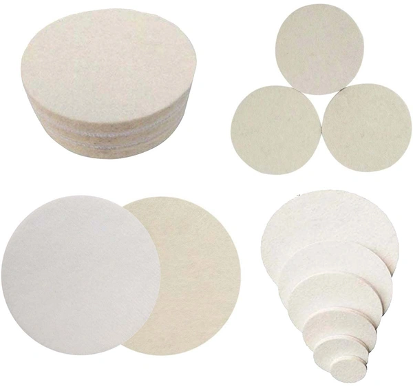 DIY Crafts Only Wool Felt Polishing Pads For Sponge Woolen Felt Pad Polishing Waxing Buffing Pads Auto Drill Adapter Car Care Cleaning Sponge (Wool Felt Pad Only) (10 Pcs, 2" inch Wool Felt Pad Only) - 10 Pcs, 2" inch Wool Felt Pad Only