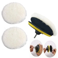 DIY Crafts 1 Set, 3 Pcs Set, 3" inch Drill Thread Sucker Wool Home Cleaning Polishing - Set of 3 Durable & Sturdy Construc(1 Set, 3 Pcs Set) - Standard