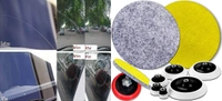 DIY Crafts 1 Set Pack, 6"inch Kits, Polyester Wool Felt Disc Polishing Pads and Backing Pad with Drill Adapter Kit to Grind and Polish Glass Plastic Metal Marble C(1 Set Pack, 6"inch Kits) - 1 Set Pack, 6"inch Kits