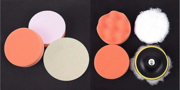 DIY Crafts 1 Set, Sponge Wool Felt Backer Pad, 4" inch Drill Thread Sucker Wool Cleaning Polishing Sponge Buffing Unive(1 Set, Sponge Wool Felt Backer Pad) - 1 Set, Sponge Wool Felt Backer Pad