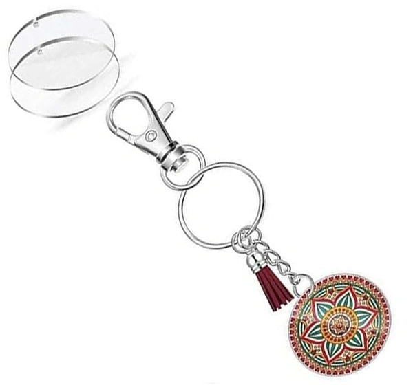 DIY Crafts 1 Tassel 1 Lobster, 1 Key Rings, Tassels for Crafts, Keychain Tassel Set Including Tassels, Lobster Clasp Keychain & Keychain Rings Bulk for Acryl (1 Tassel 1 Lobster, 1 Key Rings) - 1 Key Rings, 1 Tassel 1 Lobster