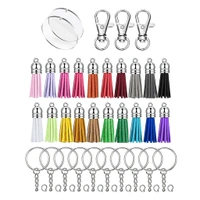 DIY Crafts 1 Tassel 1 Lobster, 1 Key Rings, Tassels for Crafts, Keychain Tassel Set Including Tassels, Lobster Clasp Keychain & Keychain Rings Bulk for Acryl (1 Tassel 1 Lobster, 1 Key Rings) - 1 Key Rings, 1 Tassel 1 Lobster