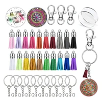 DIY Crafts 1 Tassel 1 Lobster, 1 Key Rings, Tassels for Crafts, Keychain Tassel Set Including Tassels, Lobster Clasp Keychain & Keychain Rings Bulk for Acryl (1 Tassel 1 Lobster, 1 Key Rings) - 1 Key Rings, 1 Tassel 1 Lobster