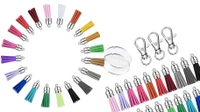 DIY Crafts 1 Tassel 1 Lobster, 1 Key Rings, Tassels for Crafts, Keychain Tassel Set Including Tassels, Lobster Clasp Keychain & Keychain Rings Bulk for Acryl (1 Tassel 1 Lobster, 1 Key Rings) - 1 Key Rings, 1 Tassel 1 Lobster