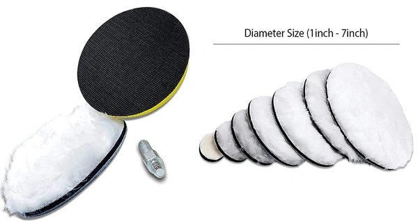 DIY Crafts 1 Pc, 3" inch Soft Wool Felt Pad Only, Soft Wool Felt Pad For Polishing Compound Polishing Pads; Woollen Buffer; Felt Pad; Thread Drill Adapter w (1 Pc, 3" inch Soft Wool Felt Pad Only) - 1 Pc, 3" inch Soft Wool Felt Pad Only