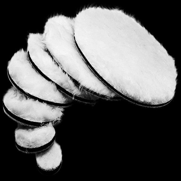 DIY Crafts 10 Pcs, 1" Only Fur Felt Wool Pad, Fur Felt Wool Pad For Your Kit Polishing Wheel Wool Polishing Disc Back Chip Surface Part B (10 Pcs, 1" Only Fur Felt Wool Pad) - 10 Pcs, 1" Only Fur Felt Wool Pad