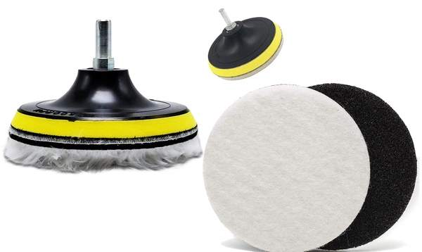 DIY Crafts 3 Pcs, 3" inch Fur Felt Wool Pad Only, Fur Felt Wool Pad Only For M10/14 Universal Nut Backing Pad Polishing Buffing Plate Pad with Universal (3 Pcs, 3" inch Fur Felt Wool Pad Only) - 3 Pcs, 3" inch Fur Felt Wool Pad Only