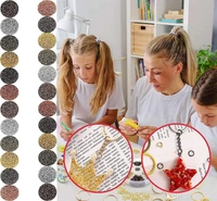 DIY Crafts 10 Pcs, KC Gold, Split Key Ring with Chain Set, Metal Flat Keychain Rings 1 Inch with Open Jump Rings and Screw Eye Pins Bulk, Colors, for Resin Jewelry (10 Pcs, KC Gold) - 10 Pcs, KC Gold