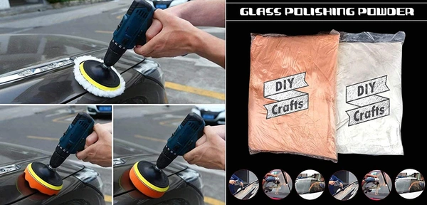 DIY Crafts 100 Grm, Off White, Windshield Repair Glass Cerium Oxide Polishing Scratch Remove 8 Pcs Car Windscreen Polishing Practical Auto Windows Scratch Remover Glass 70% Re(100 Grm, Off White) - 100 Grm, Off White