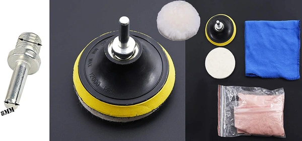 DIY Crafts 1000 Grm Kit, White Cerium Oxide, 8 Pcs 3"inch Car Windshield Polishing Scratch Removal Polished Remover Repair Cerium Oxide Powder TREO 95% 2. (1000 Grm Kit, White Cerium Oxide) - 1000 Grm Kit, White Cerium Oxide