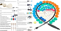 DIY Crafts 105x 15x7 Pcs, 2" inch Mini Cleaning Kit, Detail Polisher Pads 1-3" inch Buffing Pad Kit Polisher Electric Drill Rotary Tool Polishing Pad (105x 15x7 Pcs, 2" inch Mini Cleaning Kit) - 105x 15x7 Pcs, 2" inch Mini Cleaning Kit