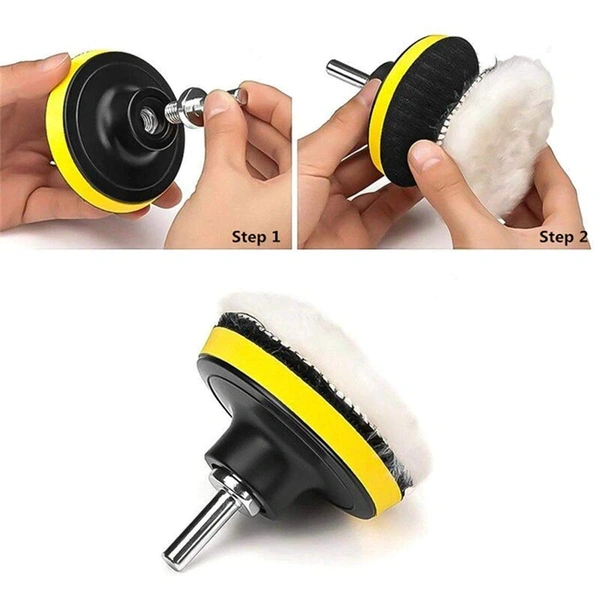 DIY Crafts 11 Pcs 3 Inch Car Polish Pads Buffer Tool Set Car Polisher Drill Sponge Kit Set Car Waxing Care Foam Scratch Remover Paint Repair (Pack Of 33 Pcs, Multi) - Pack Of 33 Pcs, Multi