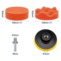 DIY Crafts 11 Pcs 3 Inch Car Polish Pads Buffer Tool Set Car Polisher Drill Sponge Kit Set Car Waxing Care Foam Scratch Remover Paint Repair (Pack Of 33 Pcs, Multi) - Pack Of 33 Pcs, Multi