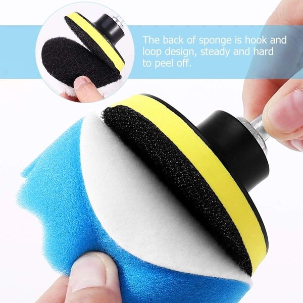 DIY Crafts 24 Pcs 3" inch Polishing Pads Sponge Woolen Felt Pad Polishing Waxing Buffing Pads Auto Car With M10 Drill Adapter Car Care Cleaning Sponge (Pack Of 24 Pcs, 3" inch Multi Colour) - Pack Of 24 Pcs, Multi Colour