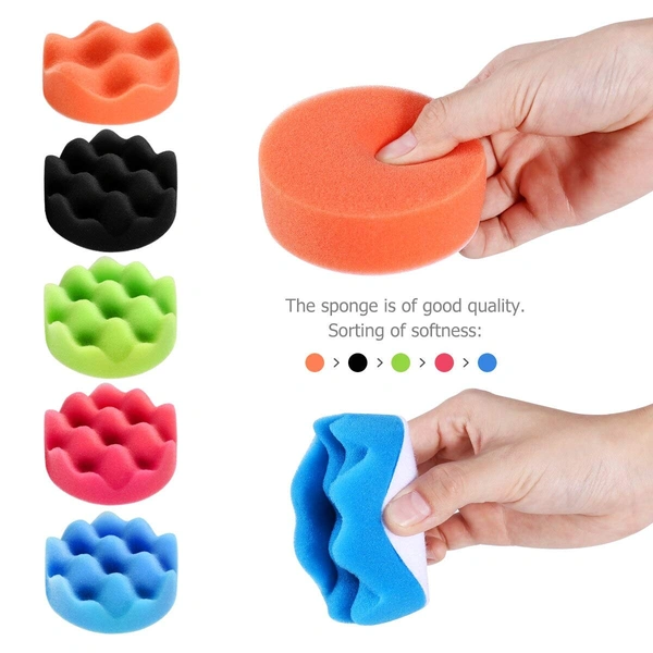 DIY Crafts Pack 45 Pcs, Multi Colour, 15 Pcs 3"-Inch Wool Pad For Polishing Tools Set 3" Inch Buffing Pad Kit Compound Polishing Auto(Pack 45 Pcs, Multi Colour) - Pack 45 Pcs, Multi Colour