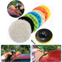 DIY Crafts 24 Pcs 3" inch Polishing Pads Sponge Woolen Felt Pad Polishing Waxing Buffing Pads Auto Car With M10 Drill Adapter Car Care Cleaning Sponge (Pack Of 24 Pcs, 3" inch Multi Colour) - Pack Of 24 Pcs, Multi Colour