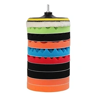 DIY Crafts 24 Pcs 3" inch Polishing Pads Sponge Woolen Felt Pad Polishing Waxing Buffing Pads Auto Car With M10 Drill Adapter Car Care Cleaning Sponge (Pack Of 24 Pcs, 3" inch Multi Colour) - Pack Of 24 Pcs, Multi Colour