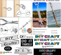 DIY Crafts 12x Pcs 1x Kit Combo Pack, Stainless Kits, Sun Shade Sail Canopy Accessories Stainless Steel Hardware Kit Turnbuckle Pad Eye Ca (12x Pcs 1x Kit Combo Pack, Stainless Kits) - 12x Pcs 1x Kit Combo Pack, Stainless Kits