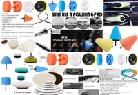 DIY Crafts 135 Pcs 15x9, 7"inch, Mini 1-3"inch Choice 1-7"inch Sponge Buffing Pads Waxing Pad Drill Adapter for Tight Area Detailing Polishing Waxing And Sealin (135 Pcs 15x9, 7"inch) - 135 Pcs 15x9, 7"inch