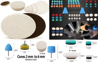 DIY Crafts 135 Pcs 15x9, 7"inch, Mini 1-3"inch Choice 1-7"inch Sponge Buffing Pads Waxing Pads Drill Adapter for Tight Area Detailing Polishing Waxing And Sealing (135 Pcs 15x9, 7"inch) - 135 Pcs 15x9, 7"inch
