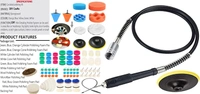 DIY Crafts 135 Pcs Kit, Mini DIY Artistic Kit 1-3" inch Choice Fur Felt Sponge Buffing Pad Waxing Pad Drill Adapter Universal for Tight Area Detailing Polishing Waxing & Sealing Glaz (135 Pcs Kit) - 135 Pcs Kit, Multicolor