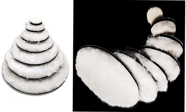 DIY Crafts 15 Pcs, 2" inch Fur Felt Pad Only, Fur Felt Pad Hoop Loop Only For Polishing Wool Pad with Backer Pad Sucker and Connecting Rod Home W (15 Pcs, 2" inch Fur Felt Pad Only) - 15 Pcs, 2" inch Fur Felt Pad Only