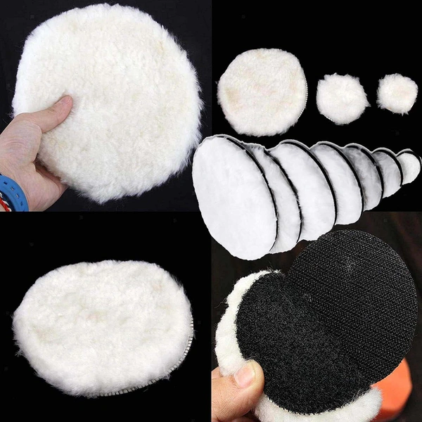 DIY Crafts 15 Pcs, 2" inch Fur Felt Pad White Only, 1"/2"/3"/4"/5/6"/7"inch Fur Felt Pad Felt Soft Wool Car Polishing Polisher Buffing Bonnet Padfor Car B(15 Pcs, 2" inch Fur Felt Pad White Only) - 15 Pcs, 2" inch Fur Felt Pad White Only