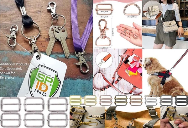 DIY Crafts 15 Sets, Silvery, Metal Heavy Duty Eye Clasp Ball Chain Keychain for Spring Pet Buckle Key Chain for Linking Dog Leash Collar Project Metal (15 Sets, Silvery) - 15 Sets, Silvery