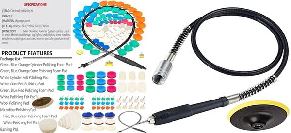DIY Crafts 150 Pcs 15x10, 1" inch, Mini Buffing Polishing Pads Detail Polisher Pad Use On Rotary Tools,Cordles Drill For Tight Area Detailing Polish(150 Pcs 15x10, 1" inch) - 150 Pcs 15x10, 1" inch